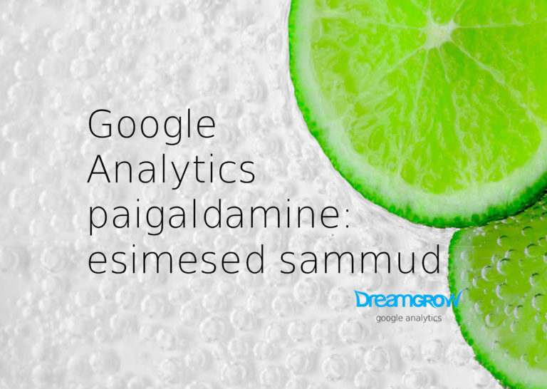 google analytics seadistamine paigaldamine