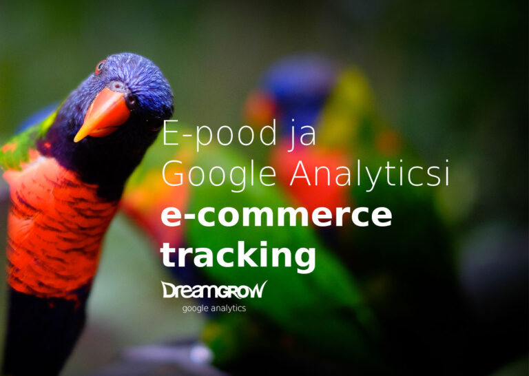 e pood ja google analyticsi e commerce tracking